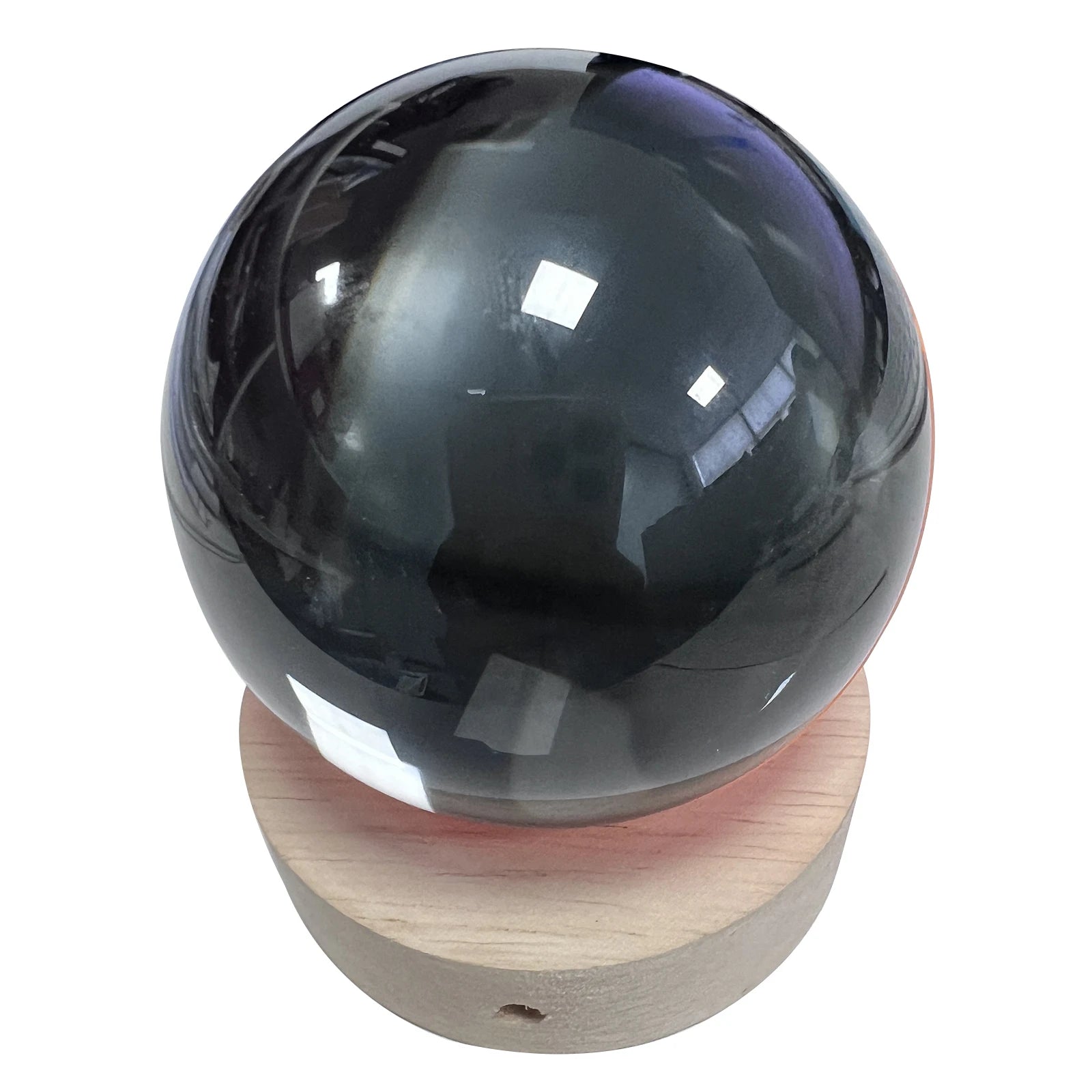 3D Video Crystal Ball with Stand Video Glass Ball with Black Base Memory Sphere Lamp Gift for Birthday Wedding